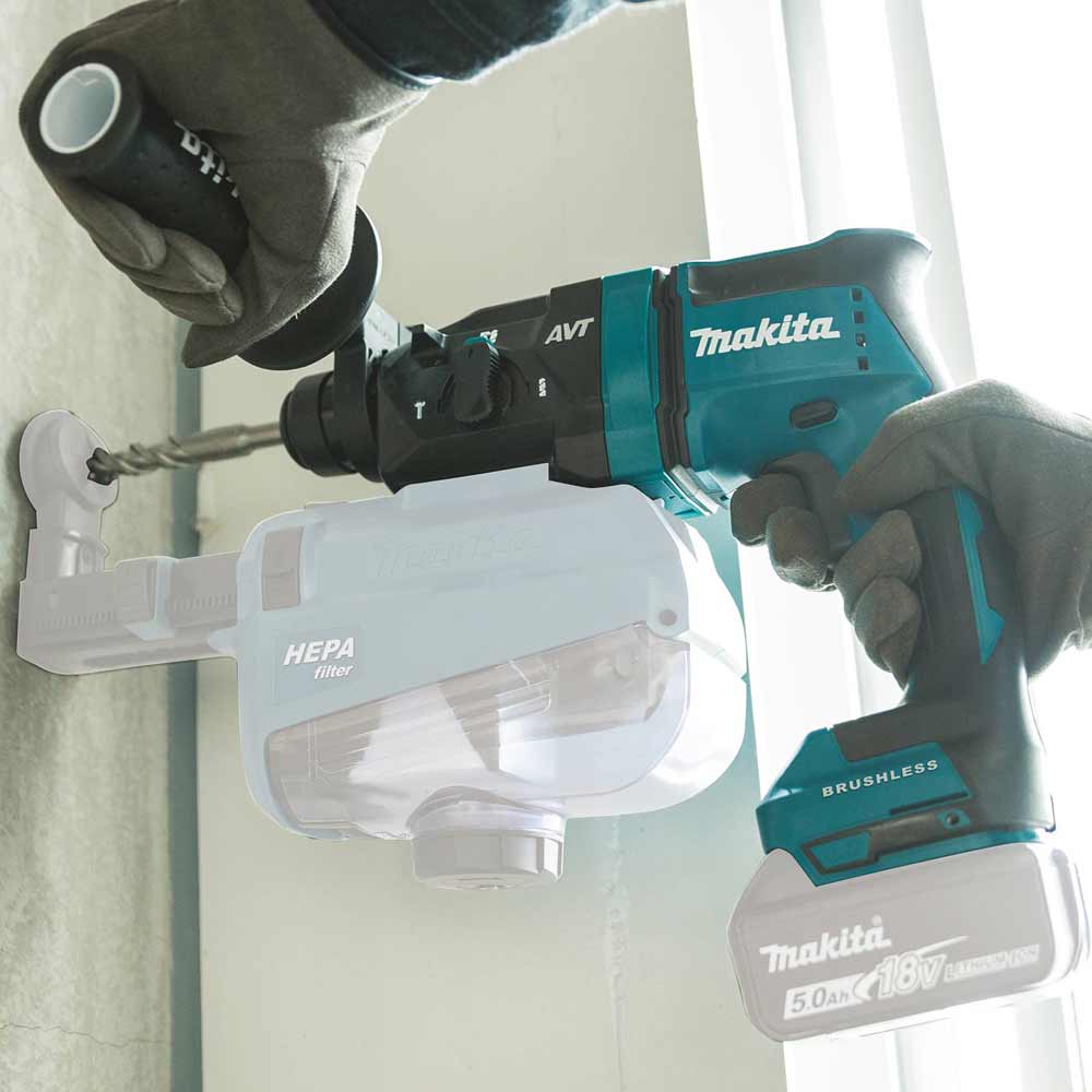 Makita XRH12Z 18V LXT® Lithium-Ion Brushless Cordless 11/16 Inch AVT® Rotary  Hammer, accepts SDS-PLUS bits, AWS™ Capable, Tool Only