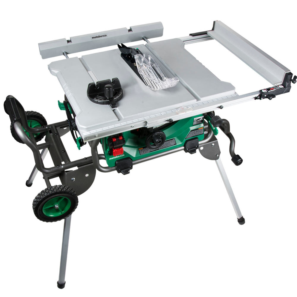 Metabo HPT C10RJSM 10 Inch Jobsite Table Saw with Fold  Roll Stand